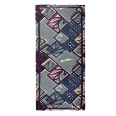 Anekke Scarf with Printed Patterns Blue