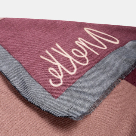 Anekke Scarf with Printed Patchworks Grey