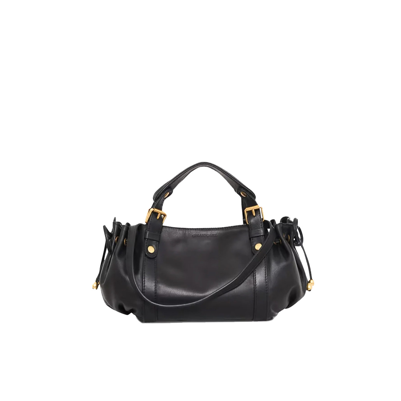 Gérard Darel Le 12 Heures Mini Sac A Main En Cuir Noir