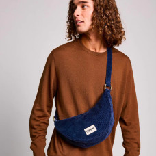 Hindbag Andrea Banana Bag Navy Velvet