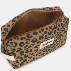Hindbag Leon Cosmetic Bag Organic Cotton Cinnamon Leopard