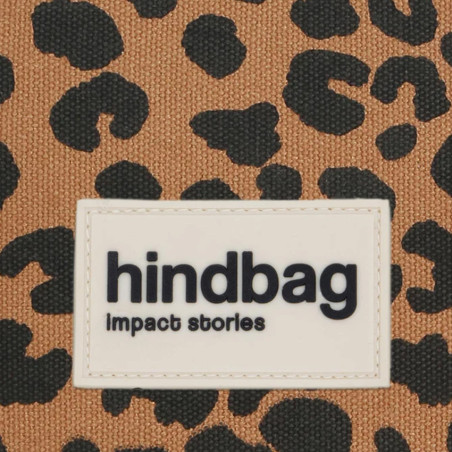 Hindbag Leon Cosmetic Bag Organic Cotton Cinnamon Leopard