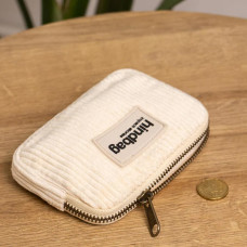 Hindbag Lili Small Coin Purse Velvet Beige