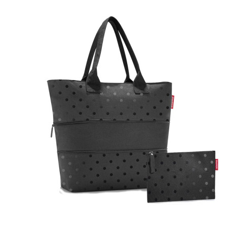 Reisenthel Shopper E1 Extensible Shoulder Bag Glossy Dots Black