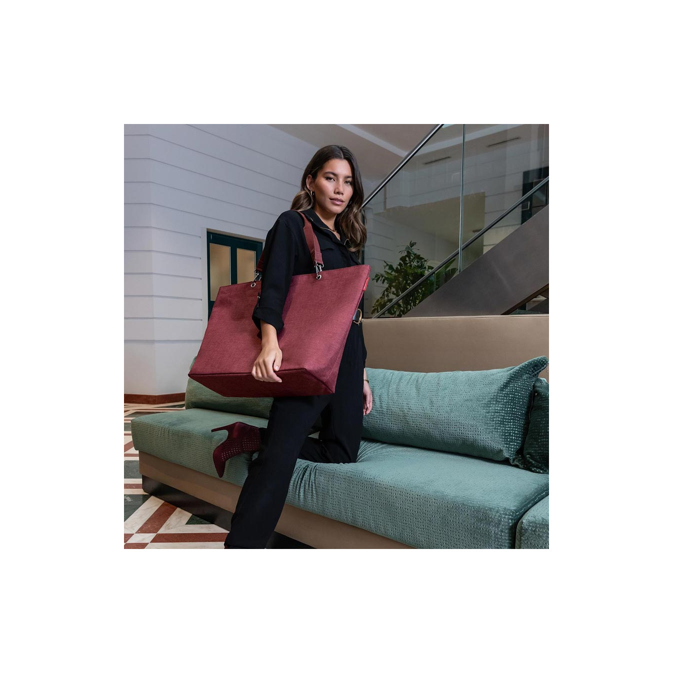 Reisenthel Shopper XL Porté Epaule Twist Maroon