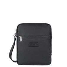 Lancaster Storm Satchel 2 Compartments For Men In Canvas 305-35 Black