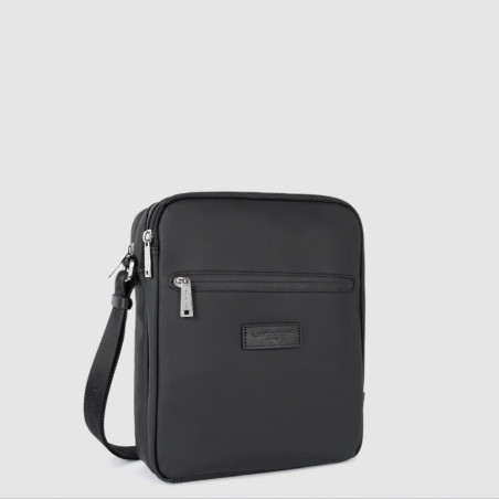 Lancaster Storm Satchel 2 Compartments For Men In Canvas 305-35 Black