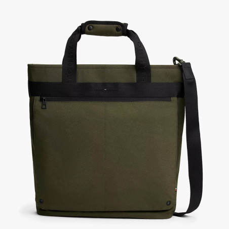 Tommy Hilfiger MT1 Green Messenger Tote Bag