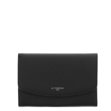 Le Tanneur Sophie Grainy Leather Wallet Black