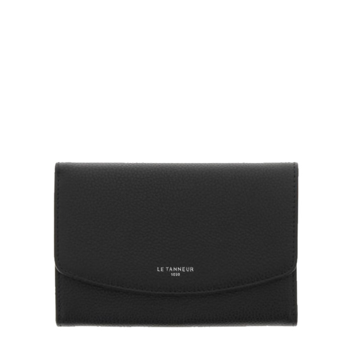 Le Tanneur Sophie Grainy Leather Wallet Black