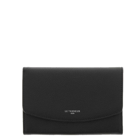 Le Tanneur Sophie Grainy Leather Wallet Black