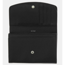Le Tanneur Sophie Grainy Leather Wallet Black