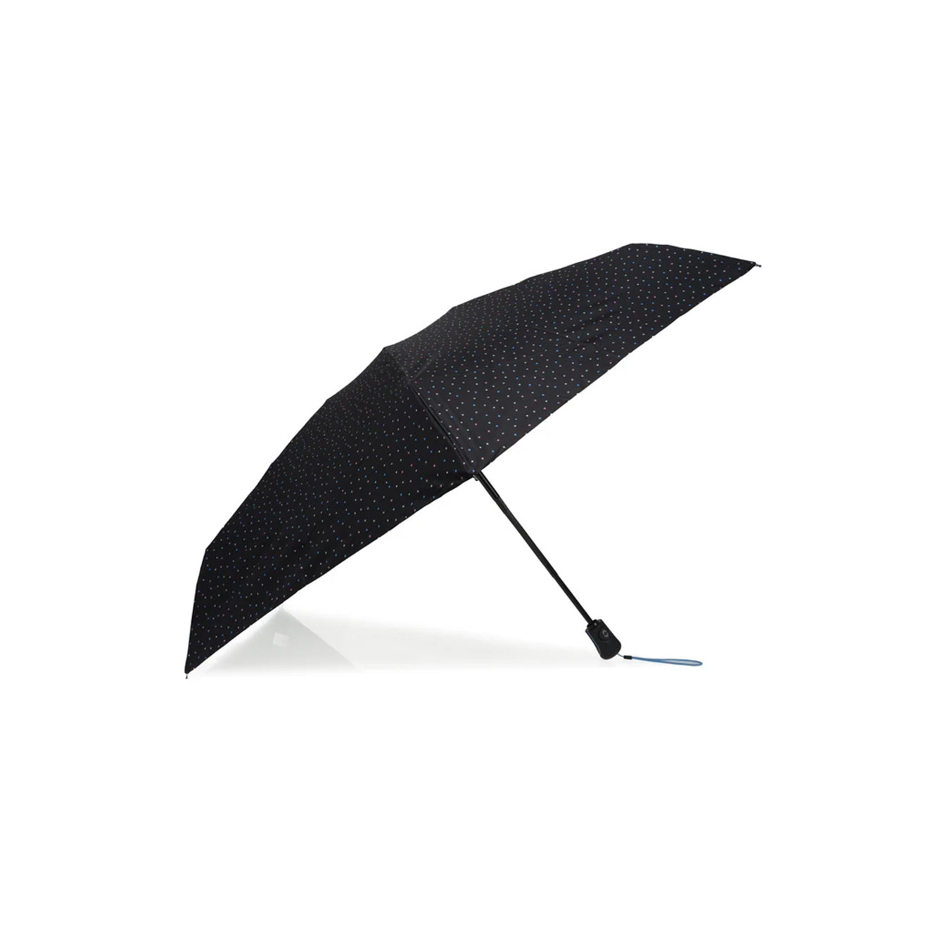 Isotoner Parapluie Mini Auto Mini Pois ouvert