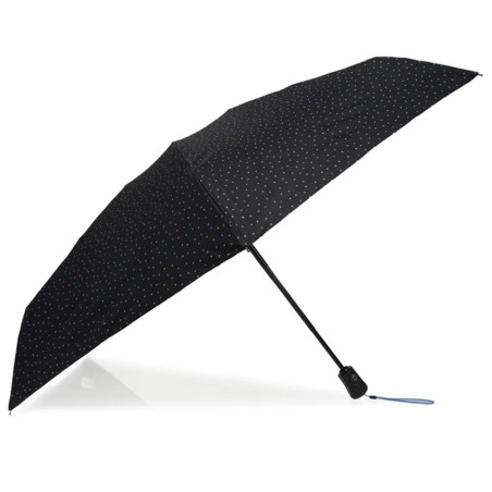 Isotoner Parapluie Mini Auto Mini Pois ouvert