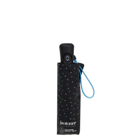 Isotoner Mini Auto Folding Umbrella Mini Polka Dot
