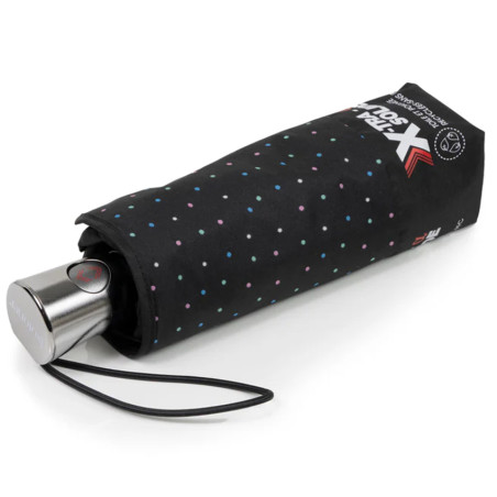 Isotoner Mini X-Tra Solid Automatic Folding Umbrella Mini Polka Dot