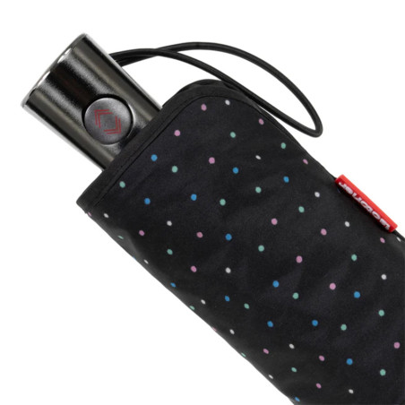 Isotoner Mini X-Tra Solide Parapluie Pliant Automatique Mini Pois details
