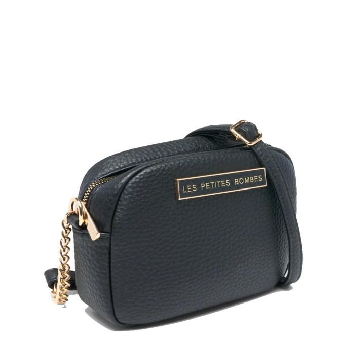 Les Petites Bombes Ferielle Crossbody Bag Grainy Black Effect