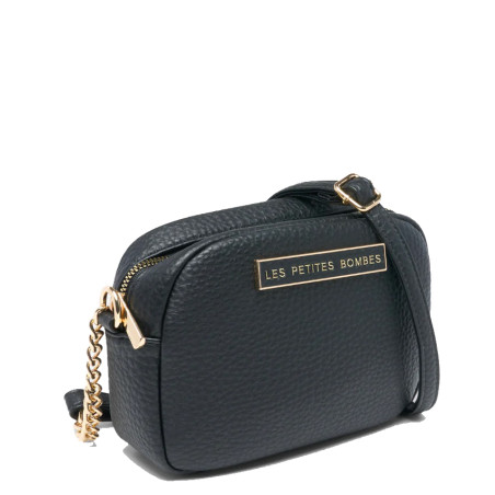 Les Petites Bombes Ferielle Crossbody Bag Grainy Black Effect
