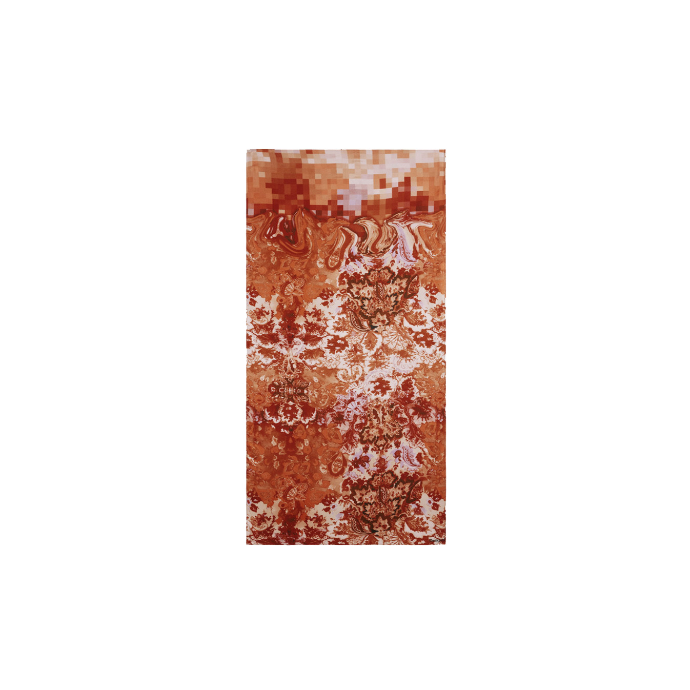 Desigual Corduroy Grand Scarf Paisley Print