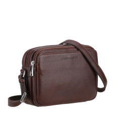 Arthur Et Aston Ange Small Satchel Leather Bag 2 Compartments Chestnut