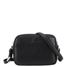 Arthur Et Aston Ange Small Leather Satchel with 2 Compartments Black