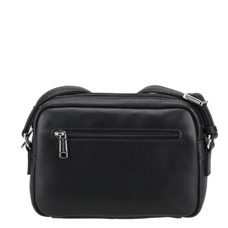 Arthur Et Aston Ange Small Leather Satchel with 2 Compartments Black