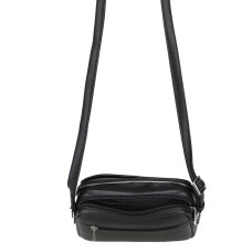 Arthur Et Aston Ange Small Leather Satchel with 2 Compartments Black