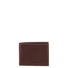 Arthur Et Aston Ange Vertical Anti RFID Leather Wallet in Chestnut
