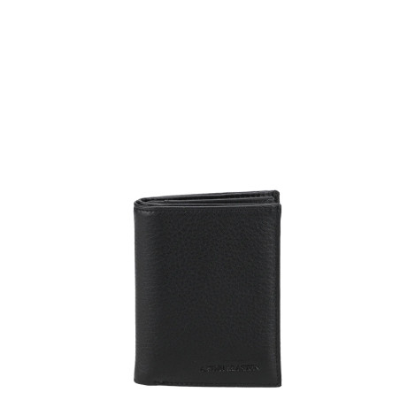 Arthur Et Aston Ange M RFID Anti Black Leather Wallet