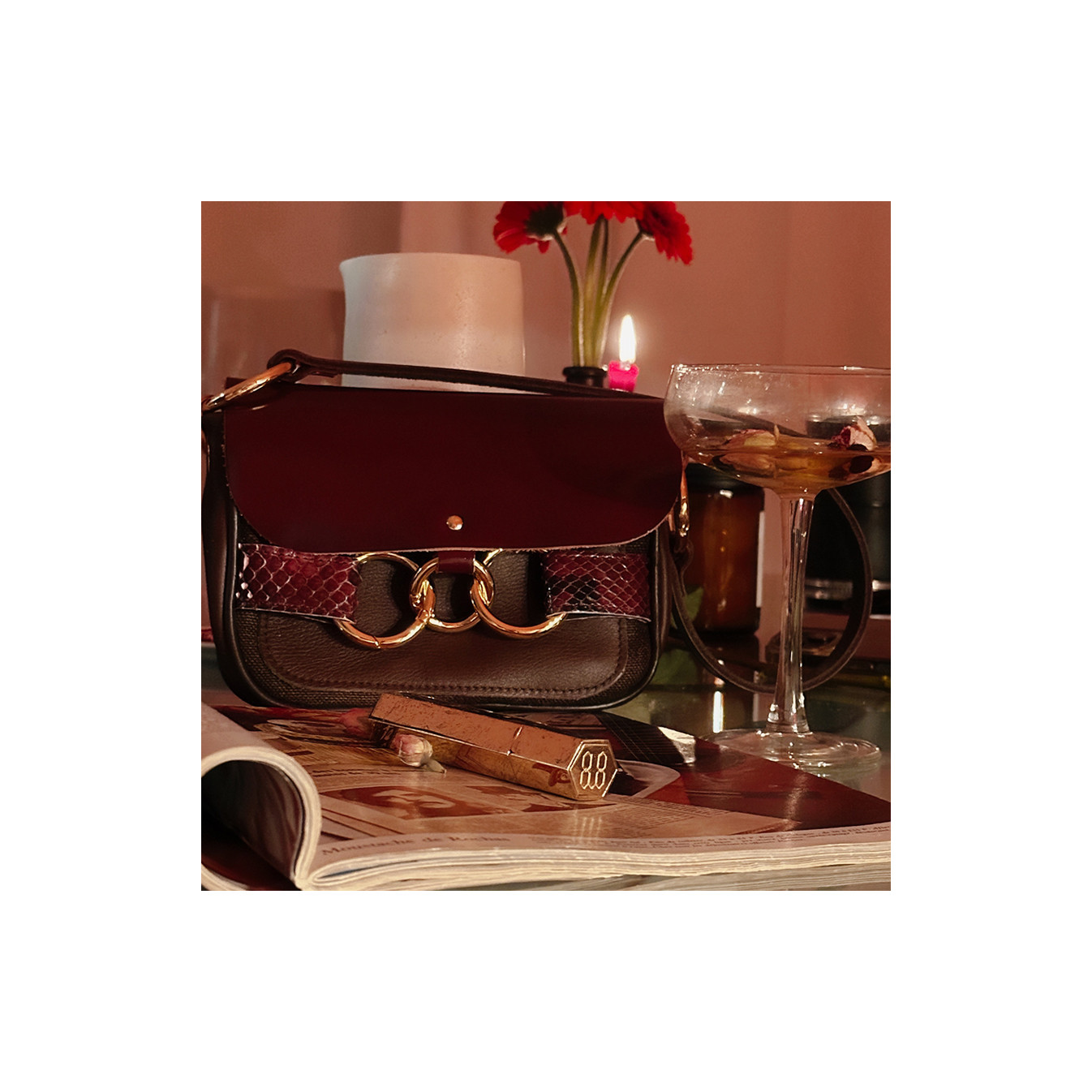 Line Théodore Miss Antoinette Shoulder Bag Burgundy