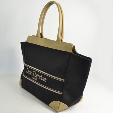 Line Théodore Madame L Large Tote Bag Black Taupe