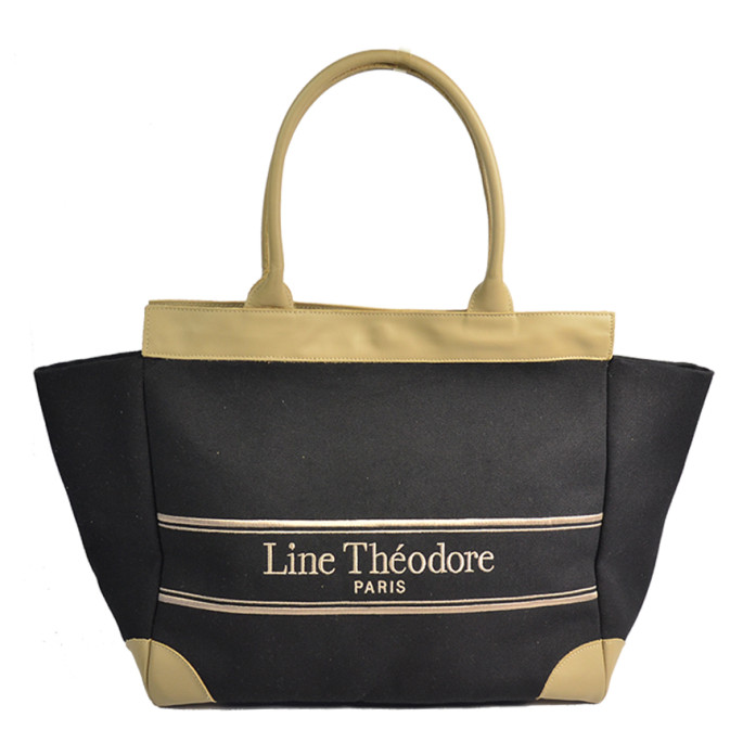 Line Théodore Madame L Large Tote Bag Black Taupe