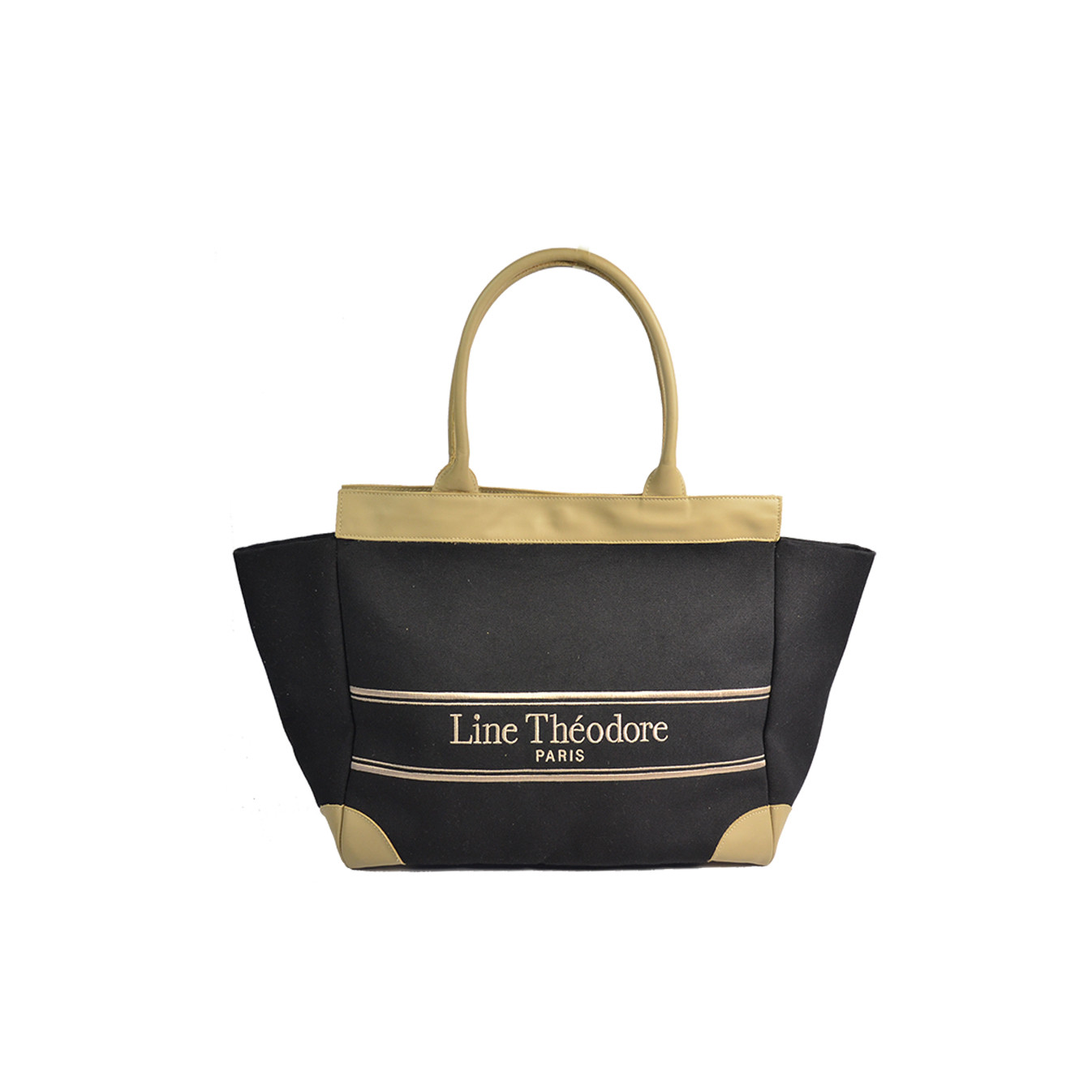 Line Théodore Madame L Large Tote Bag Black Taupe