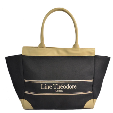 Line Théodore Madame L Large Tote Bag Black Taupe