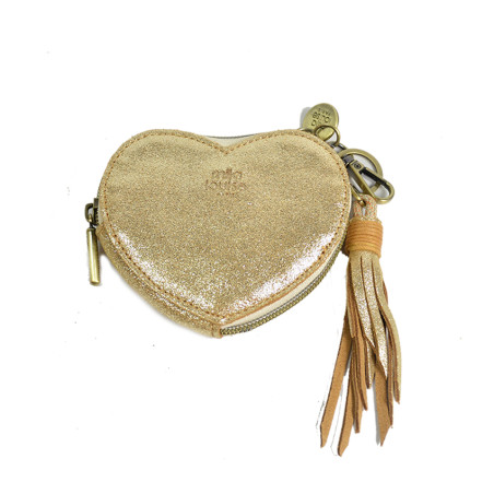 Mila Louise Love Coin Purse and Keychain Amber