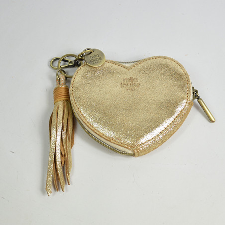Mila Louise Love Coin Purse and Keychain Amber