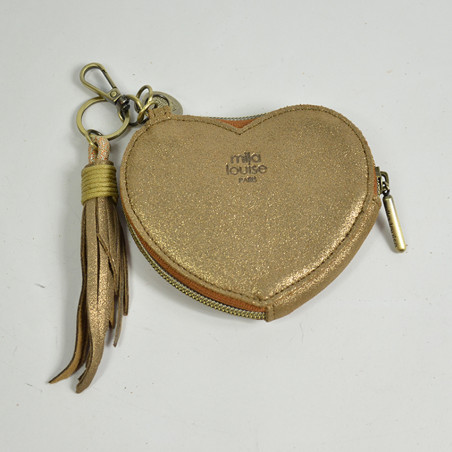 Mila Louise Love Coin Purse and Keychain Bronze