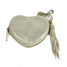 Mila Louise Love Coin Purse and Keychain Latte