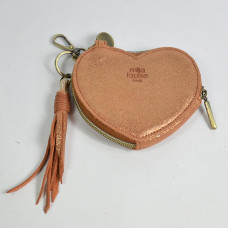 Mila Louise Love Coin Purse and Key Holder Tan