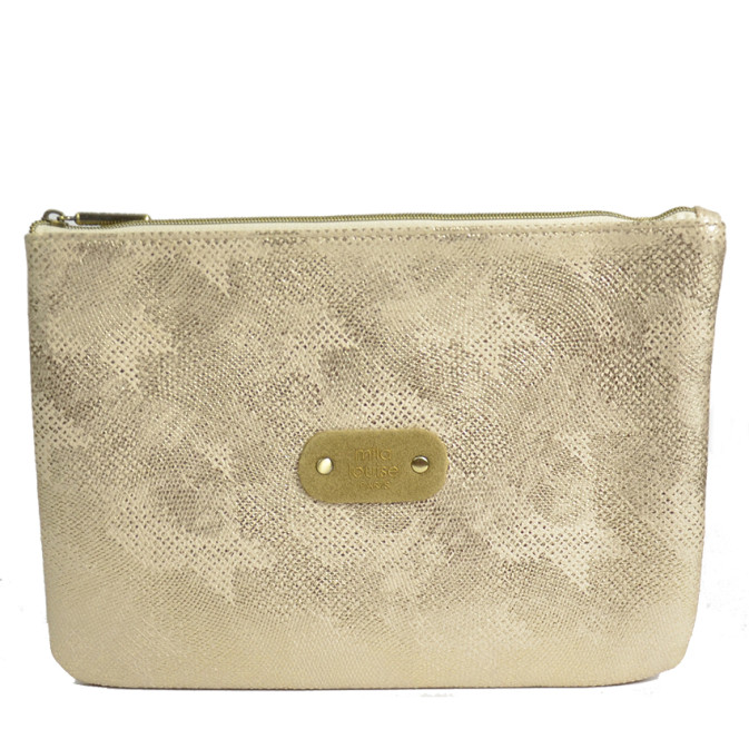 Mila Louise Poch GM PG2 Bag and Cosmetic Pouch Amber
