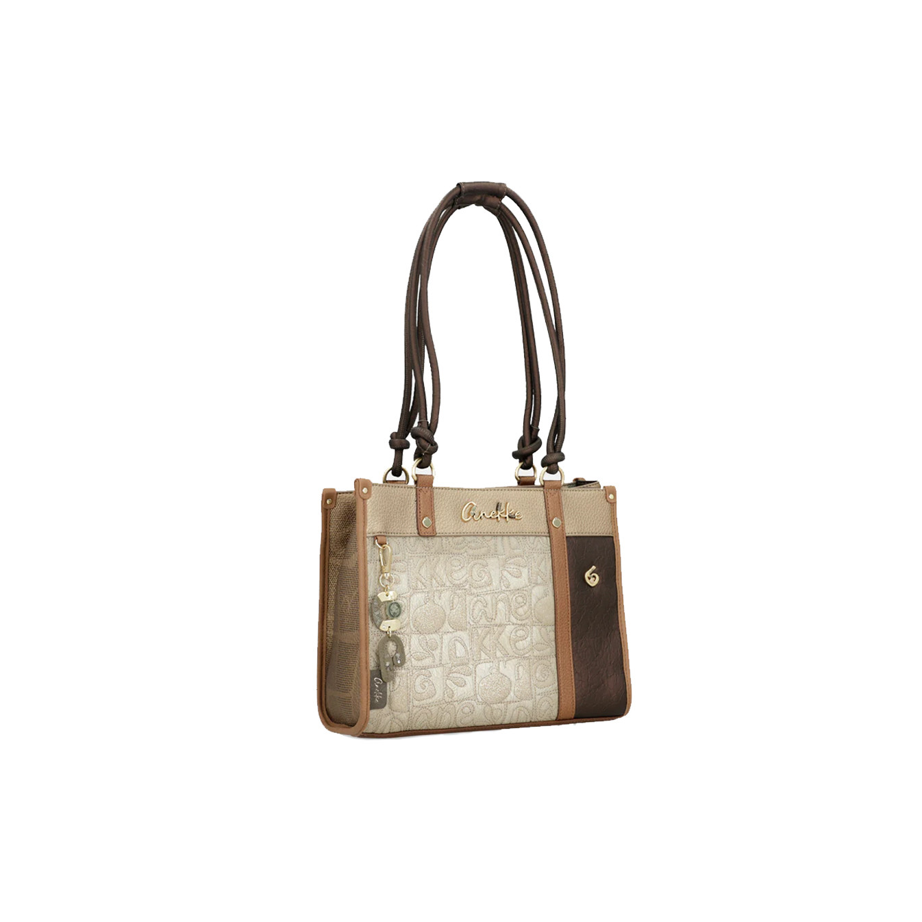 Anekke Amphora Long Handle Shopping Bag Brown