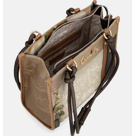 Anekke Amphora Long Handle Shopping Bag Brown