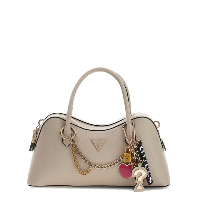 Guess Davina Bowling Charm Handbag Latte LTA
