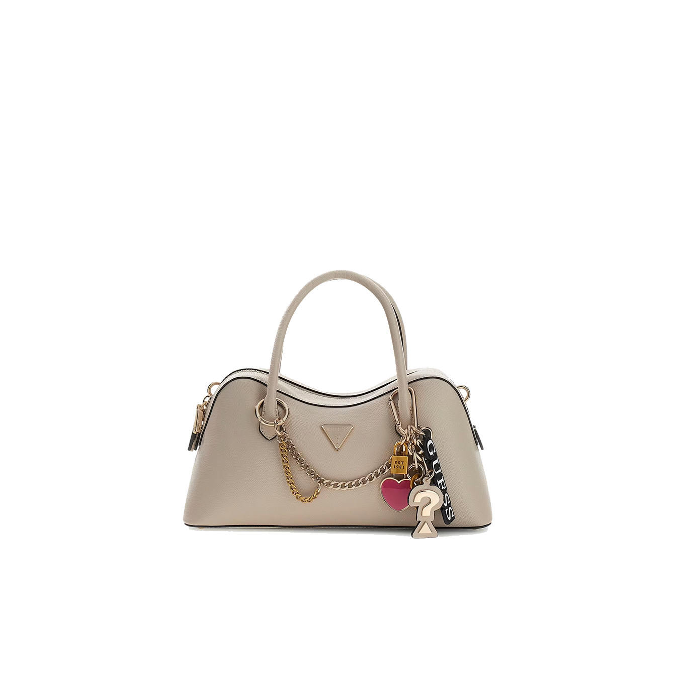 Guess Davina Bowling Charm Handbag Latte LTA