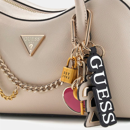 Guess Davina Bowling Charm Handbag Latte LTA