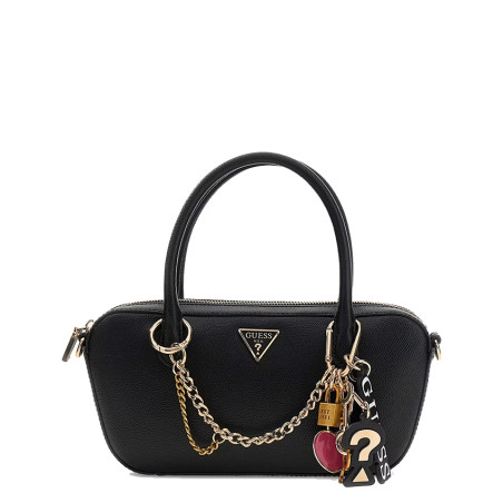 Guess Davina Handbag Charm Latte Black