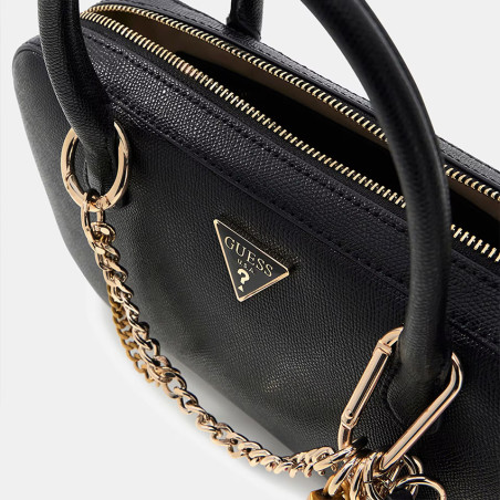 Guess Davina Handbag Charm Latte Black