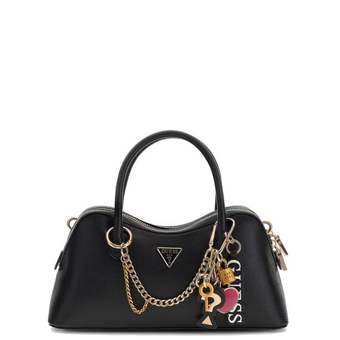Guess Davina Sac A Main Bowling Charm Latte Black