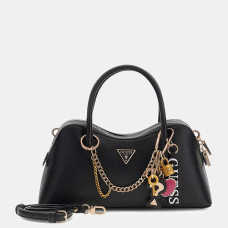 Guess Davina Handbag Bowling Charm Latte Black